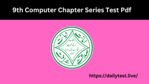 9th Computer Chapter Series Test Pdf